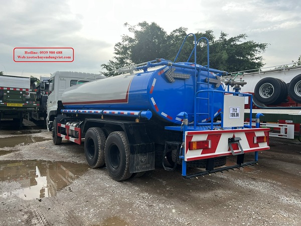 Xe bồn nước rửa đường dongfeng 13m3 động cơ 270hp