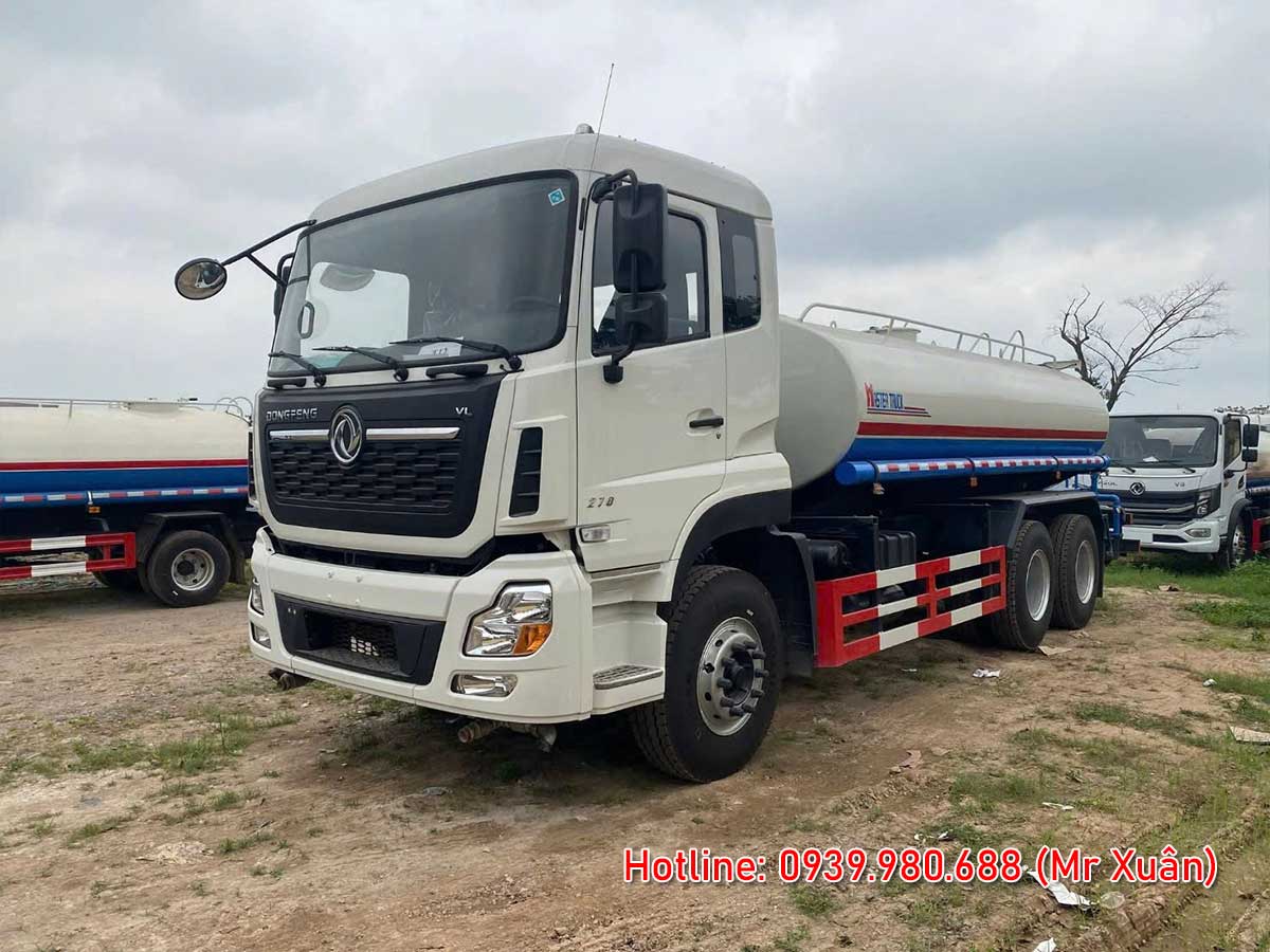 Xe bồn phun nước tưới cây Dongfeng 14 khối nhập khẩu